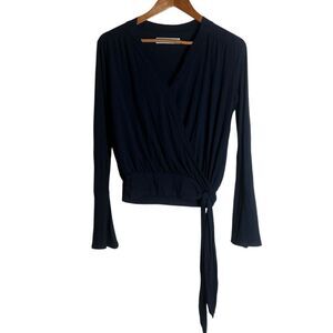 3 for‎ $30! Abercrombie & fitch black faux wrap blouse